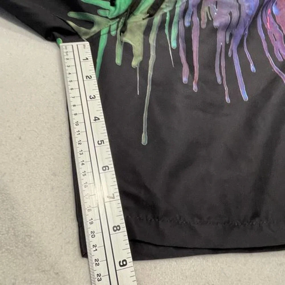 Unbranded Size M Mens Black Multicolor Shorts Drawstring Mesh‎ Lined Swim Board